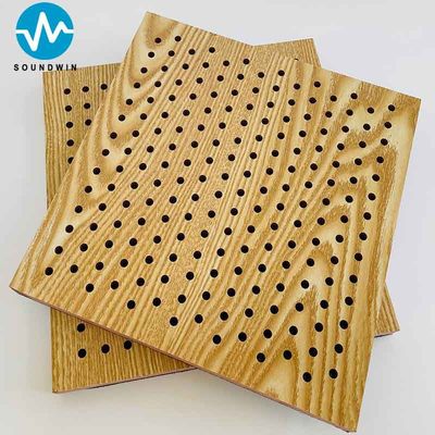 12 15 18mm πάχος πεφορισμένο Mdf ακουστικό πάνελ για ακροατήριο